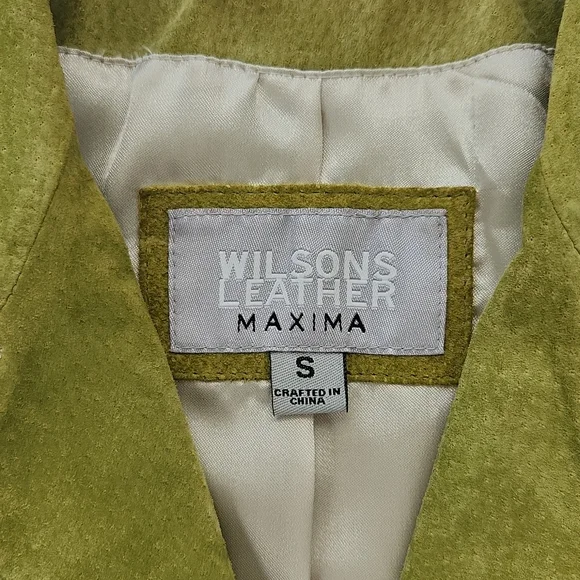Wilsons leather maxima jacket Size S Color lime green - Picture 3 of 10